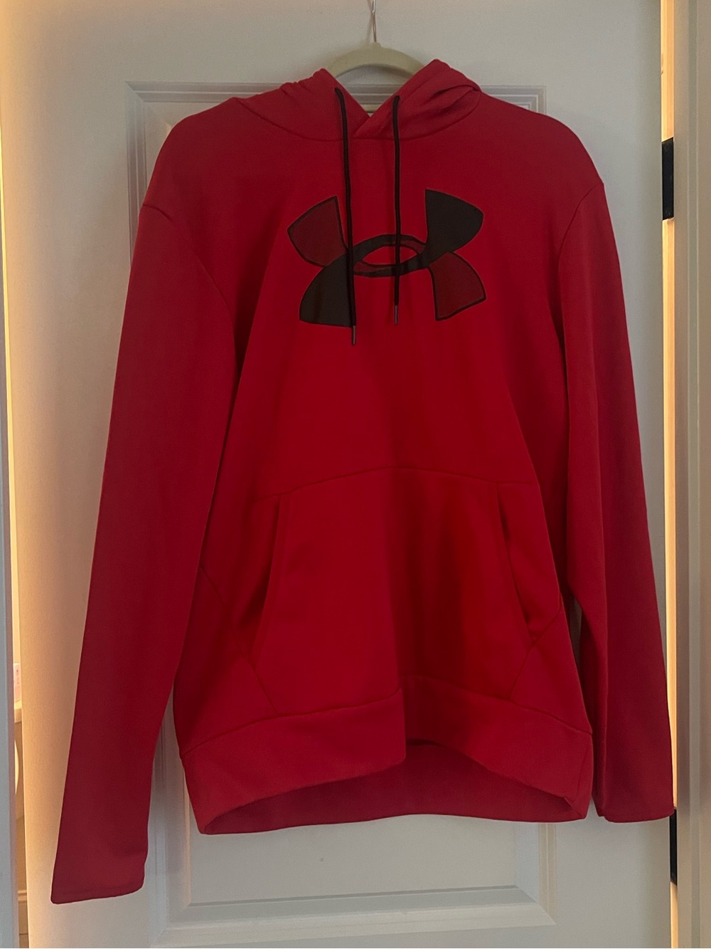 LG Red Under Armour Hoodie with Black Logo - Men's Sweatshirt